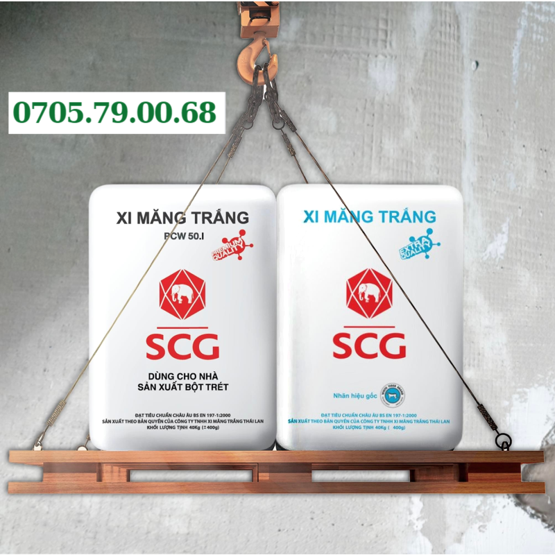 BÁO GIÁ XI MĂNG TRẮNG, XI MĂNG TRẮNG GIÁ MỚI NHẤT, XI MĂNG TRẮNG SCG PCW50I PCW30 GIAO HÀNG TẬN NƠI LH 0705.79.00.68